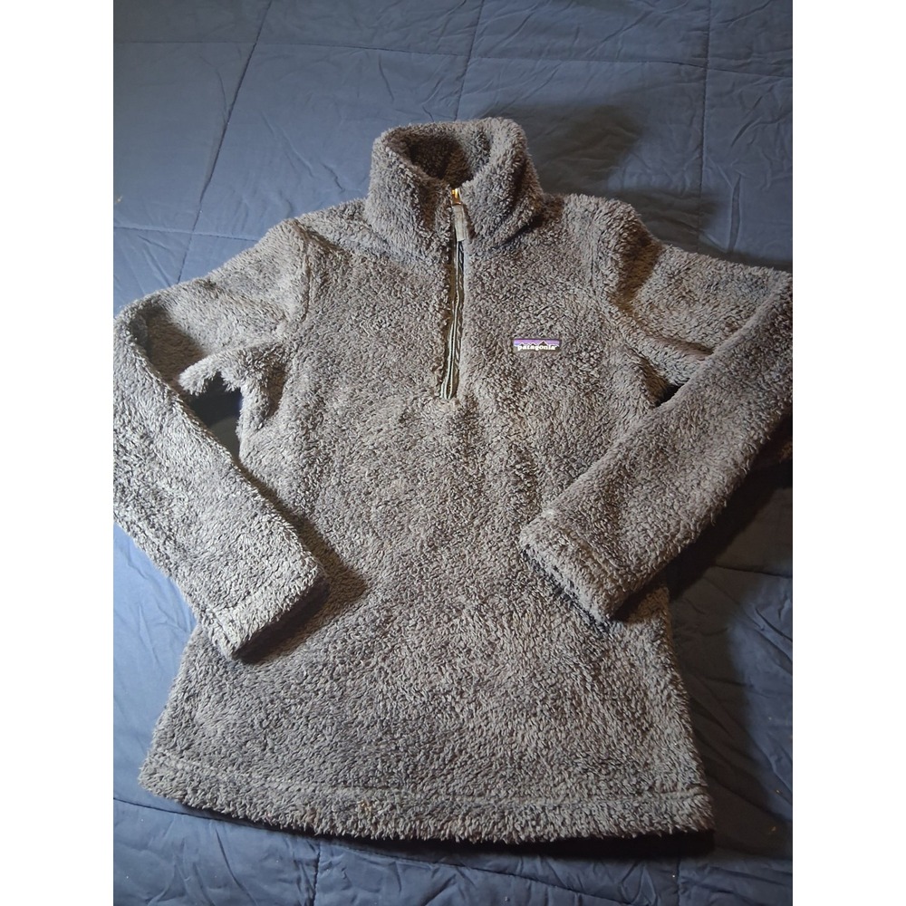 Patagonia Sweater Womens XS Gray Pullover Los Gatos 1/4 Zip Fleece Deep Pile